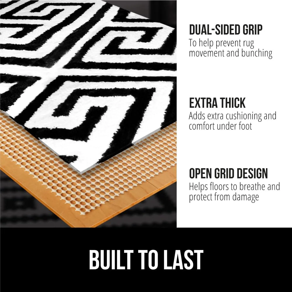 Extra Strong Rug Pad Gripper, 7x10 ft, White