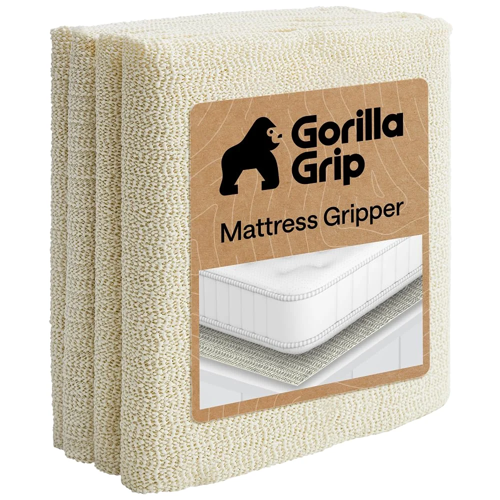 Non Slip Mattress Gripper, 54x72 in, White