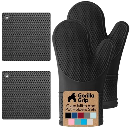 Bpa-free Silicone Oven Mitt, Black