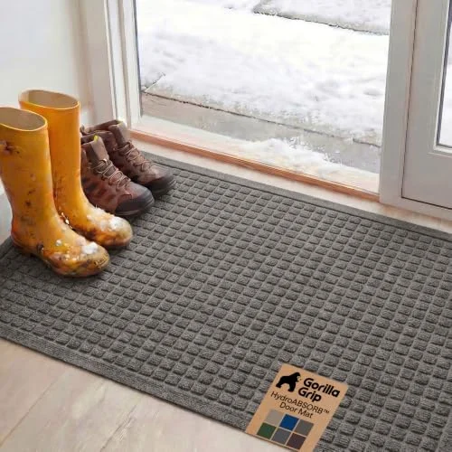 Hydroabsorb Door Mat, 47x35 in, Charcoal