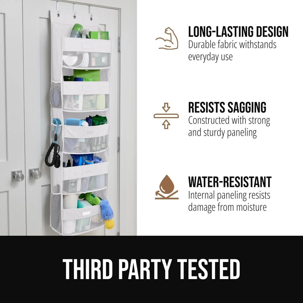 Over the Door Organizer, 15x11 in, 24 pockets, White