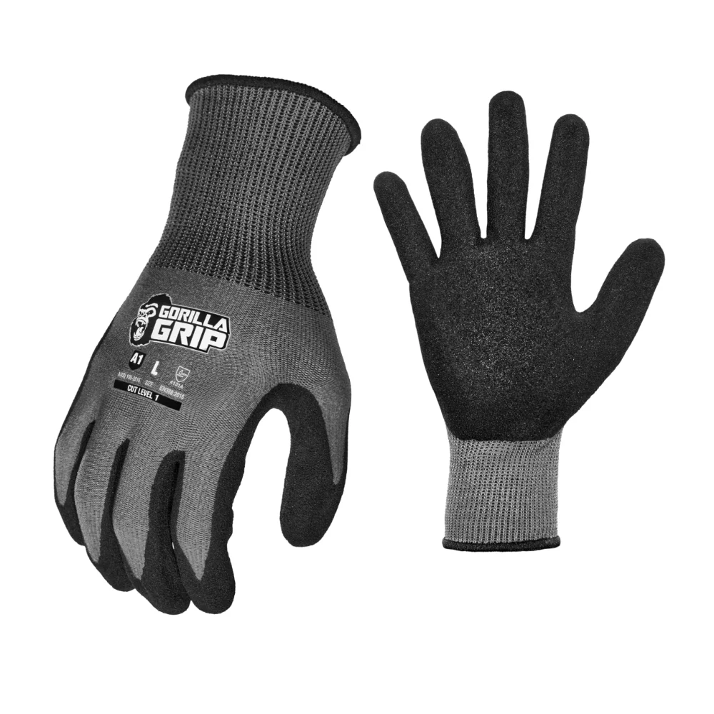Precision Grip Work Gloves, 1 pairs, Small, Grey