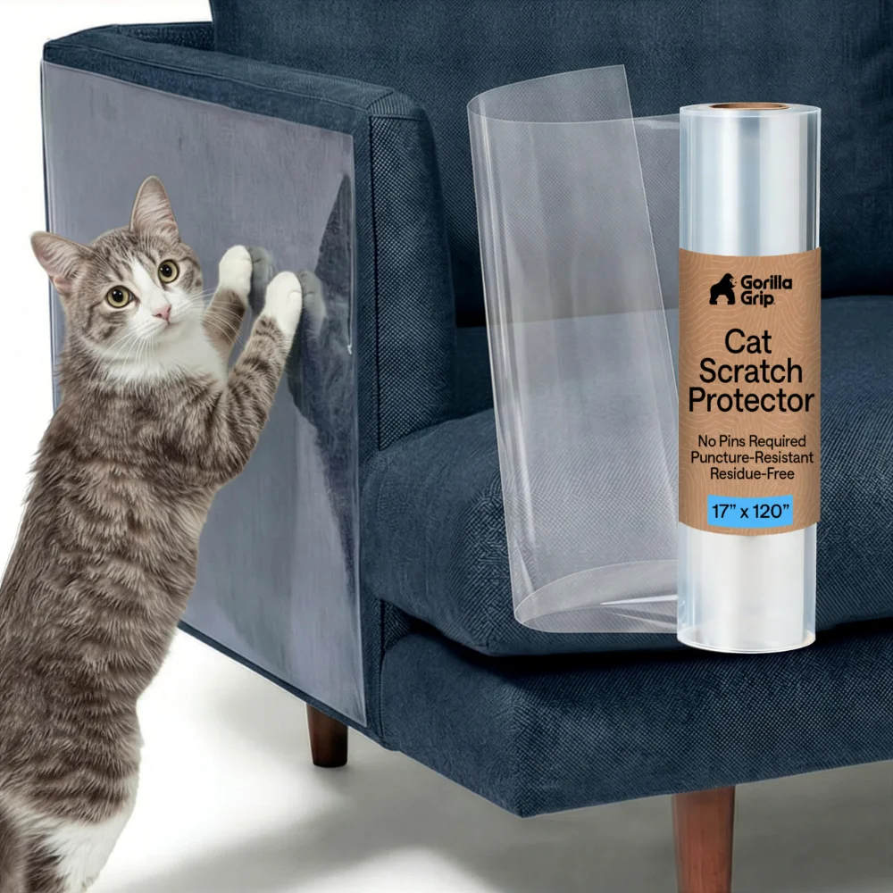 Cat Scratch Furniture Protector, 17x120 in, Clear