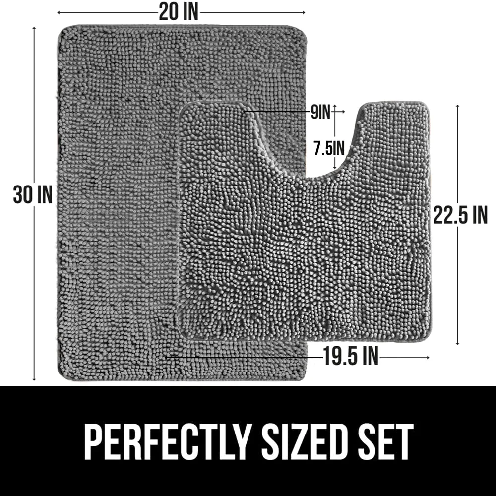 Bath Rug and Area, 30x20 in, Grey