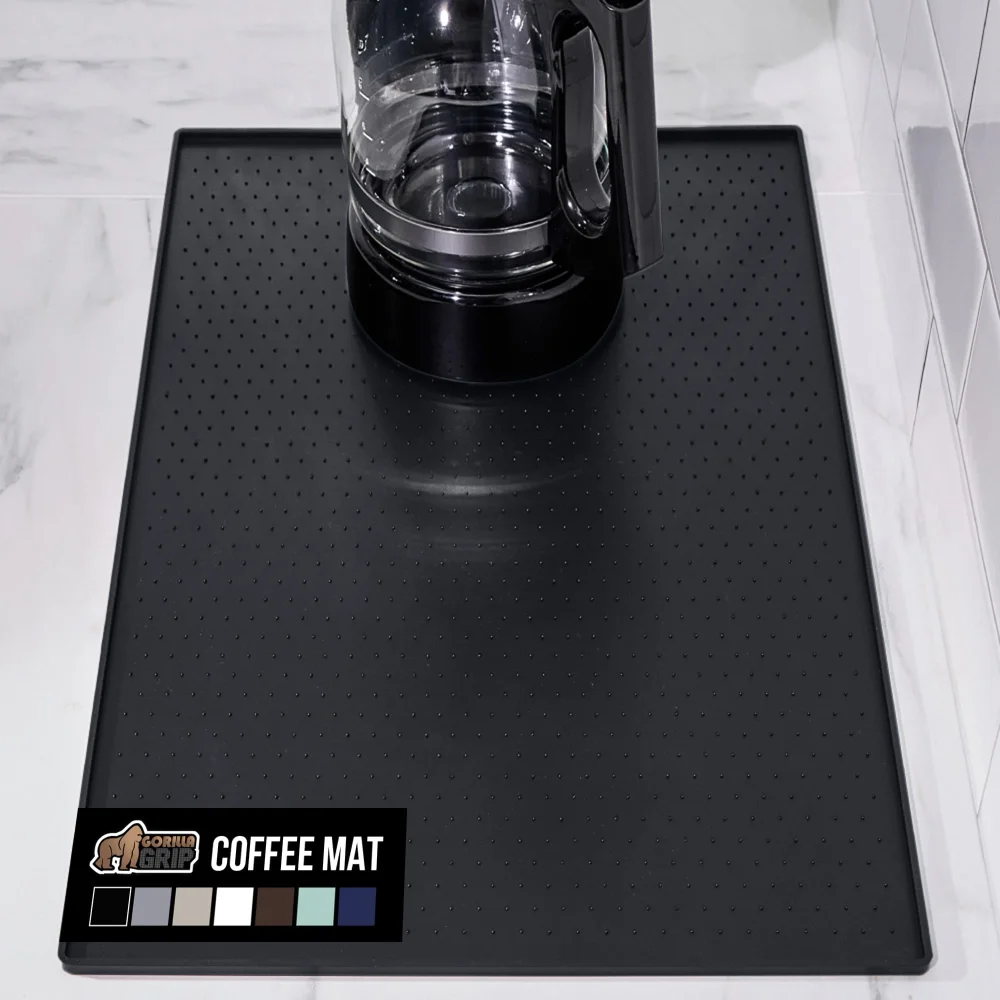 Silicone Coffee Mat, 11.5x18.5 in, Black