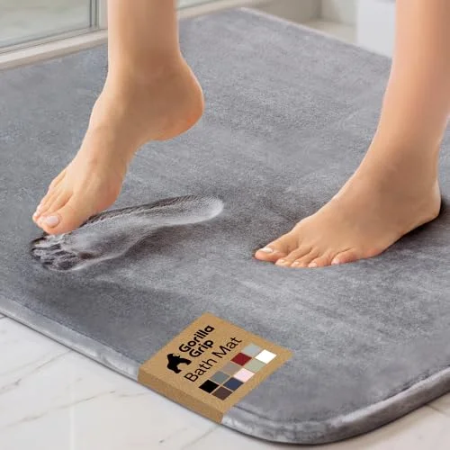 Memory Foam Bath Rug, 30x20 in, Graphite