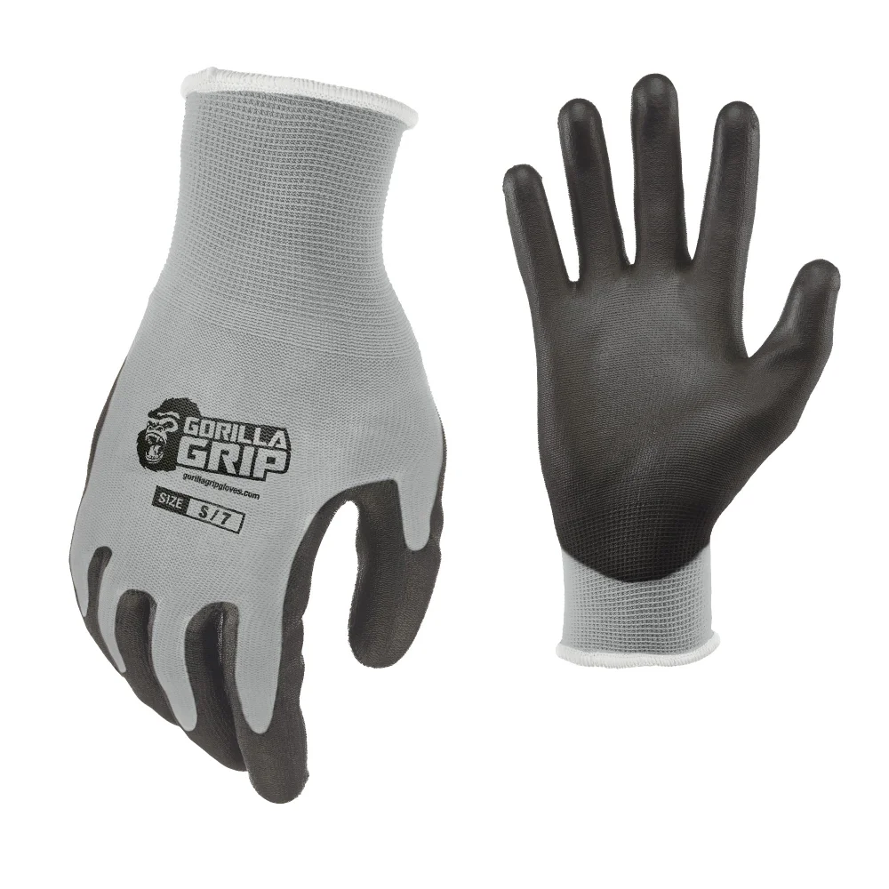 Work Gloves, 15 pairs, Small, Grey