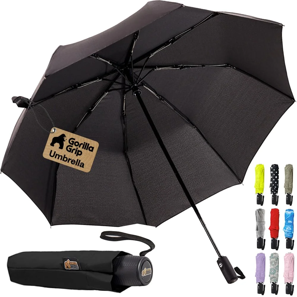 Compact Travel Size Umbrella, Black