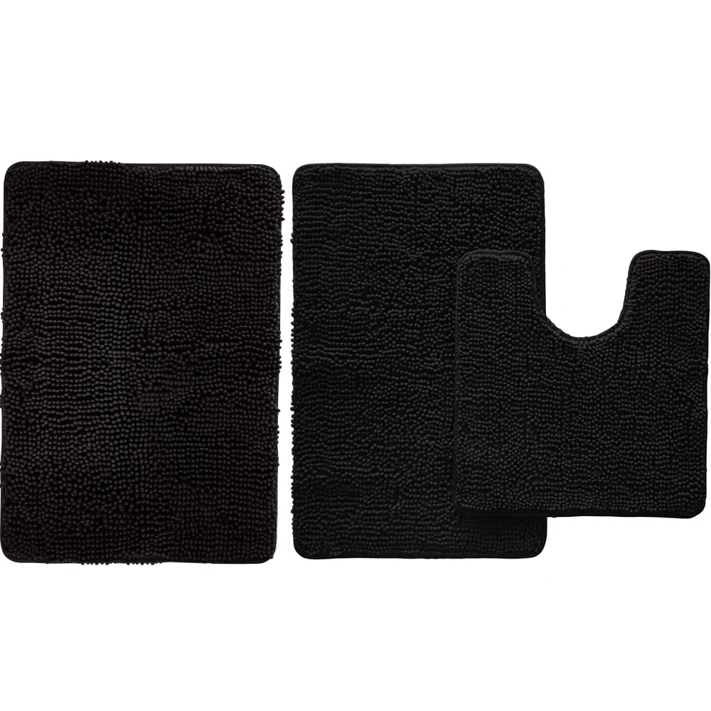 Bath Rug and Area, 36x24 in, Black