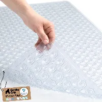 Bath Tub Shower Mat, 35x16 in, Clear