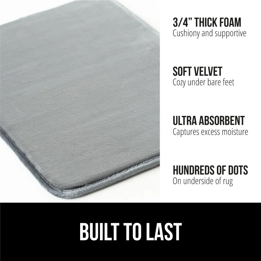 Bath Mat, 24x17 in, Grey