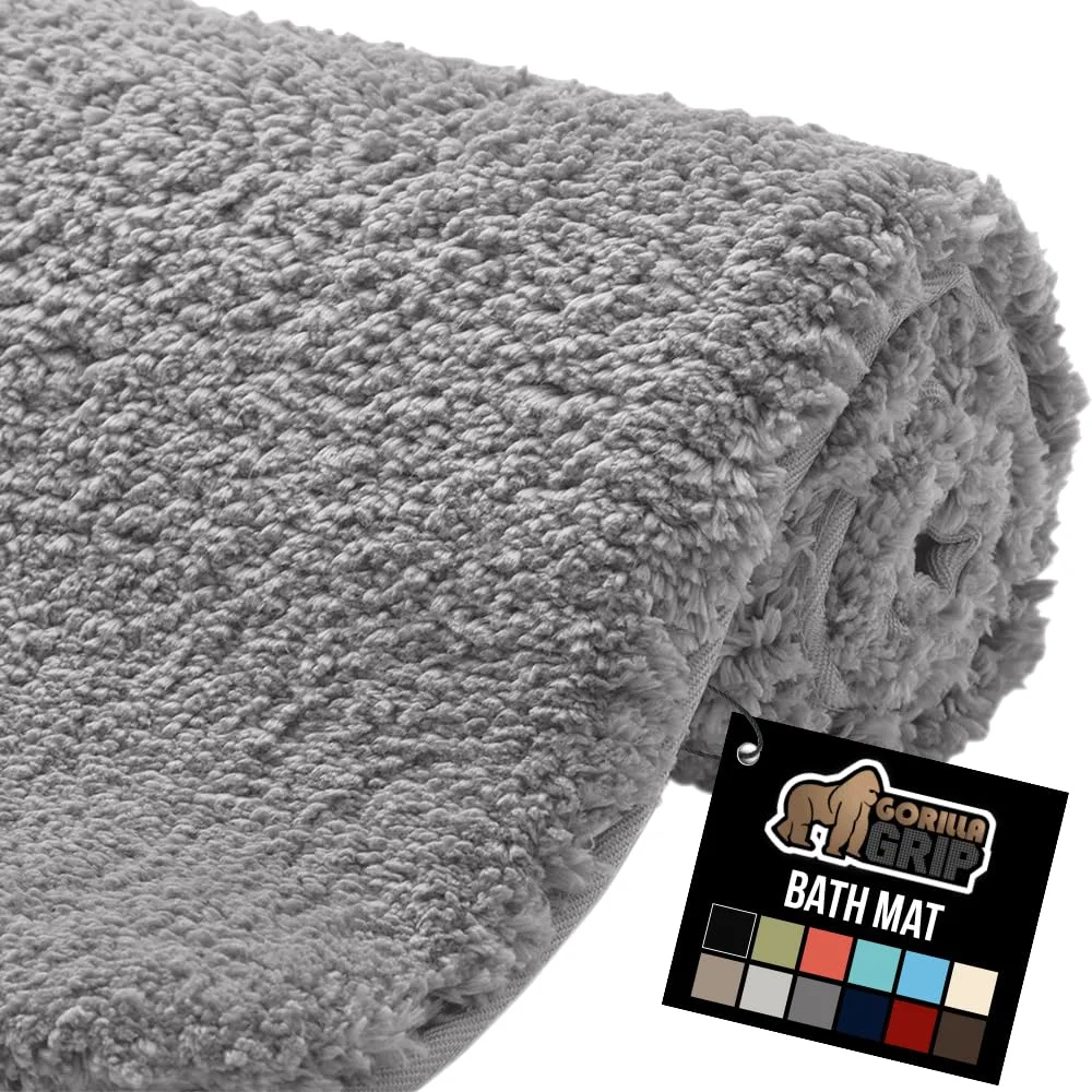 Bathroom Rug, 24x17 in, Grey