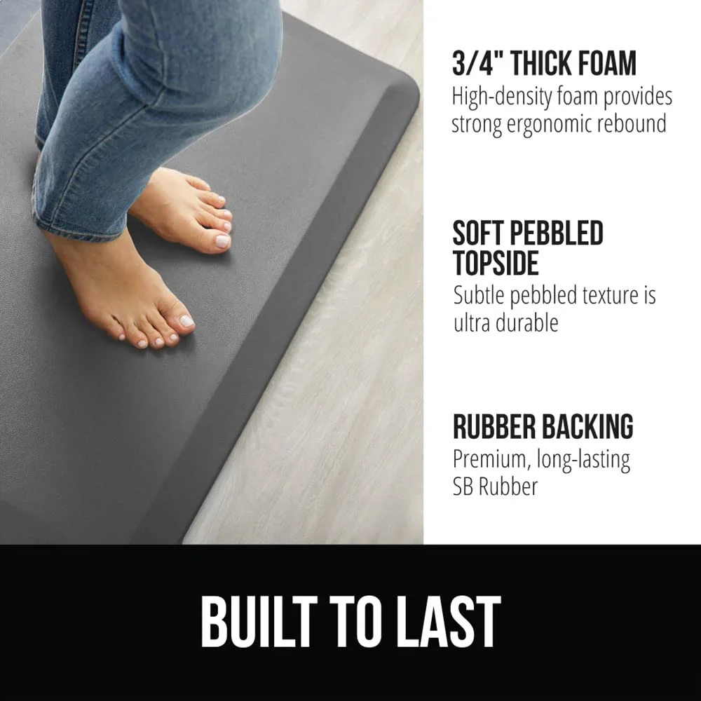 Anti Fatigue Mat, 32x20 in, Grey