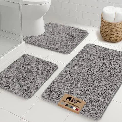 Area Rug Sets and Oval, 24x19.5 in, Grey