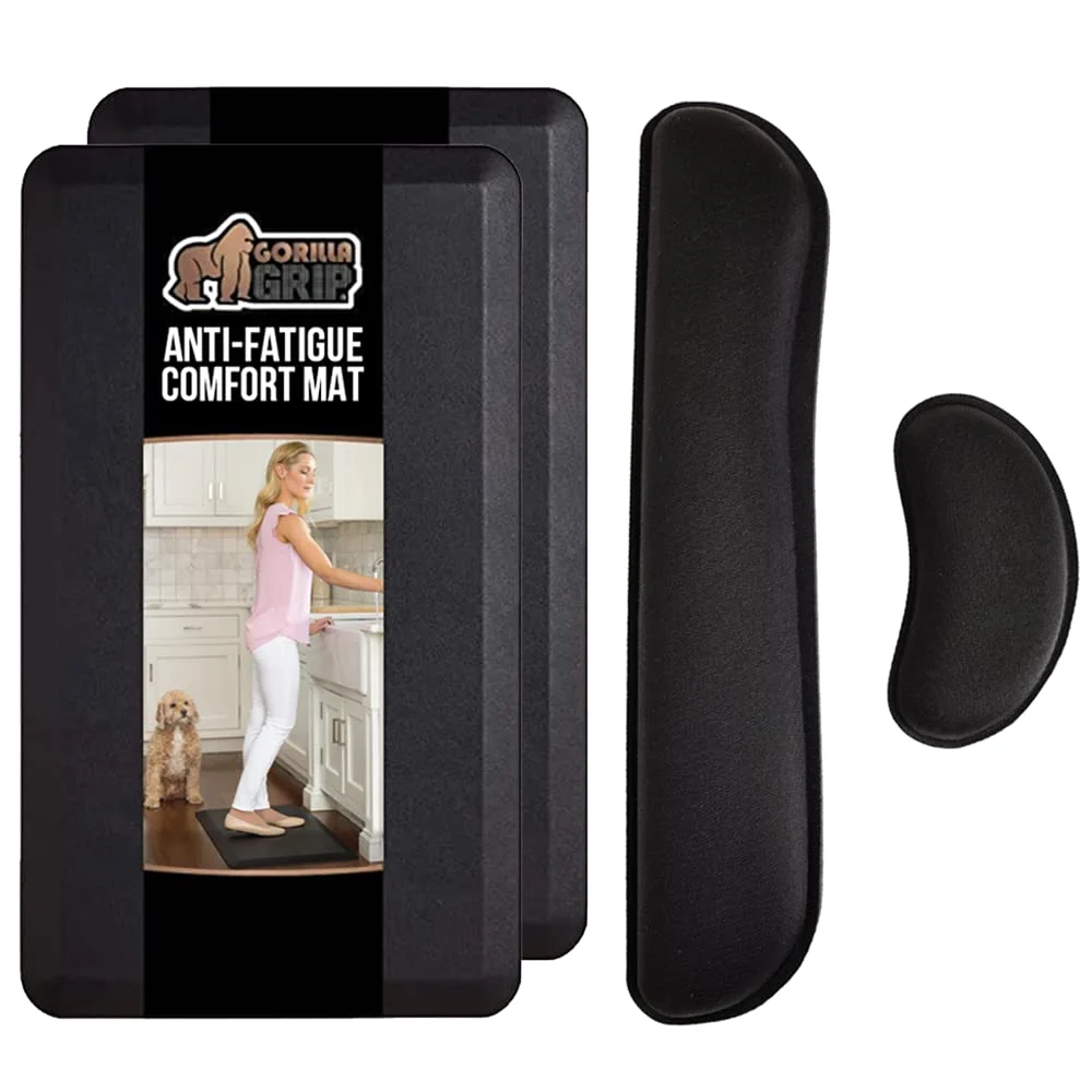 Antifatigue Mat, 17x29 in, Medium, Black