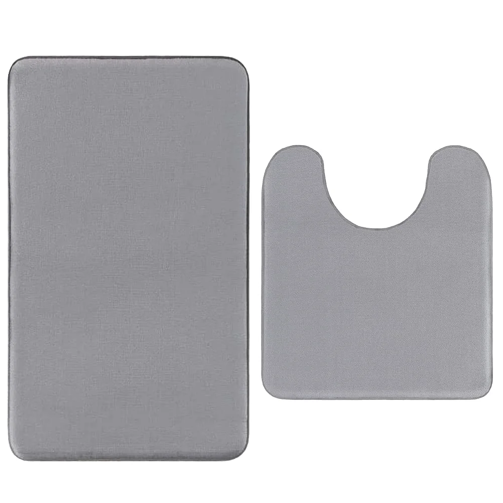 30x20 Memory Bath Rug, 30x20 in, Grey