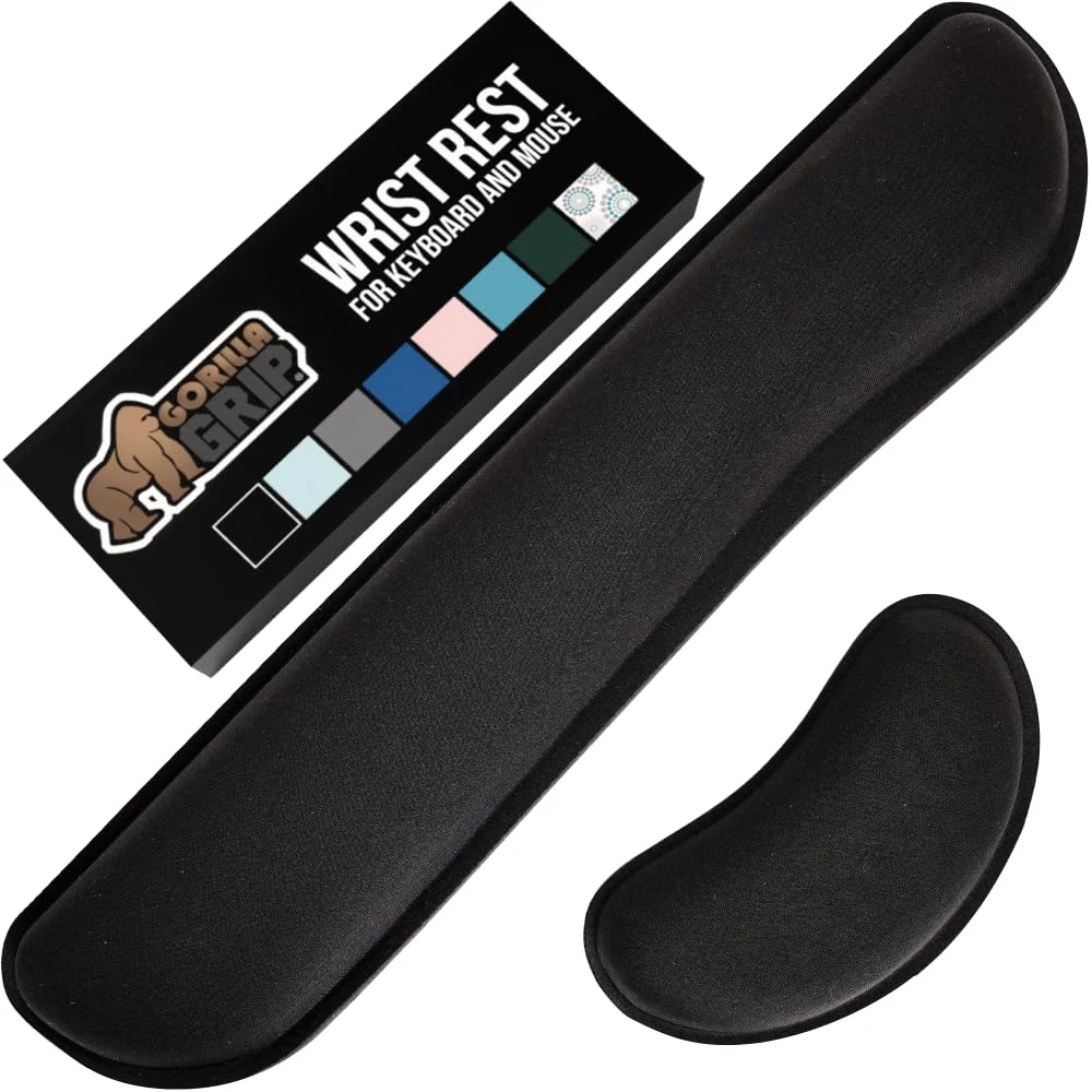 Memory Foam Wrist Rest, 2-pack, Black