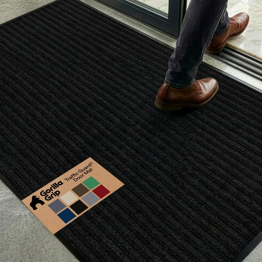 Traffic Guard Door Mat, 72x48 in, Black