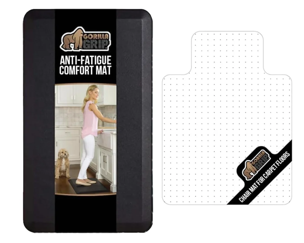 Anti Fatigue Mat and Carpet, 39x20 in, Black