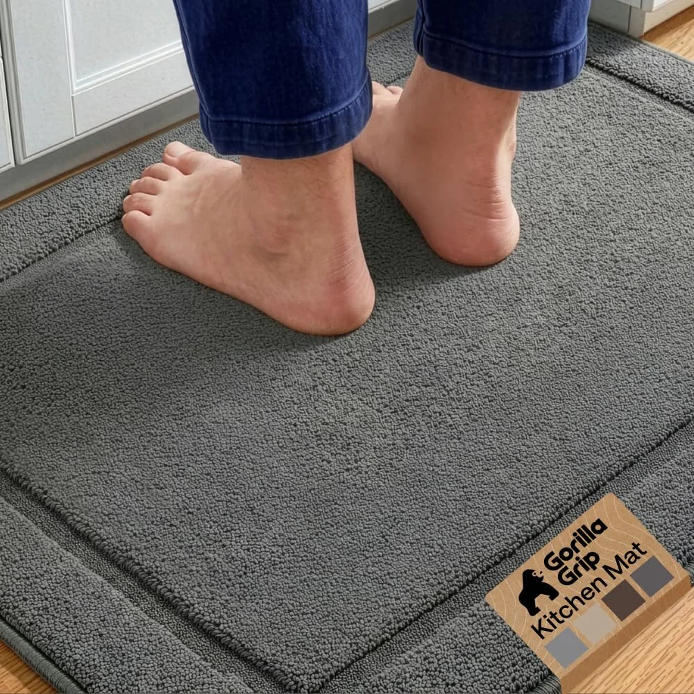 Kitchen Rug, 24x20 in, Grey