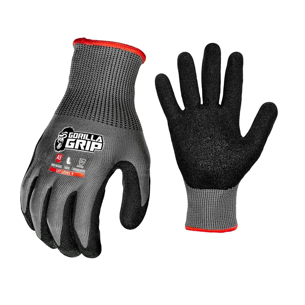 A5 Cut Resistant Work Gloves, 1 pairs, Medium, Grey