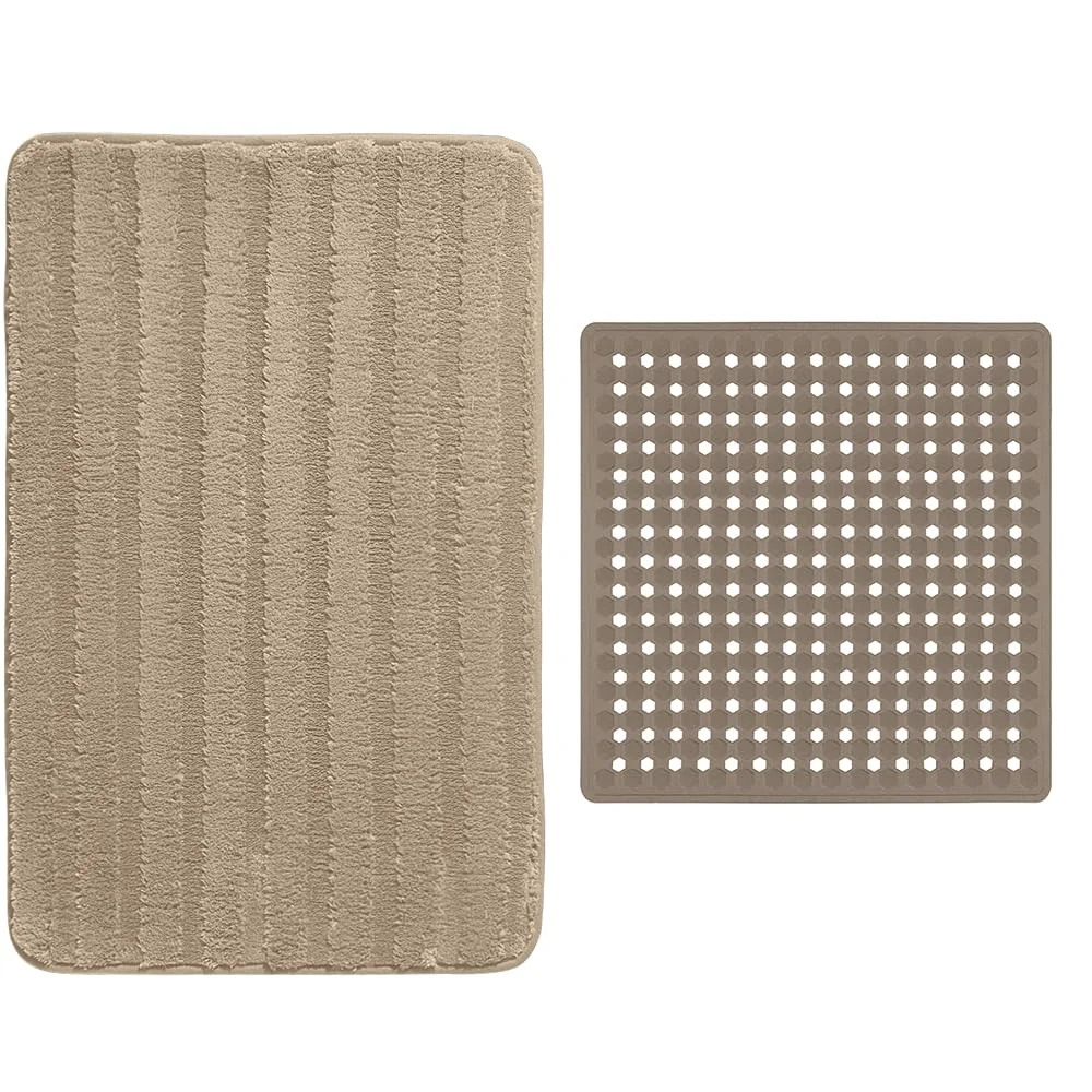 Bath Rug, 24x16 in, Beige