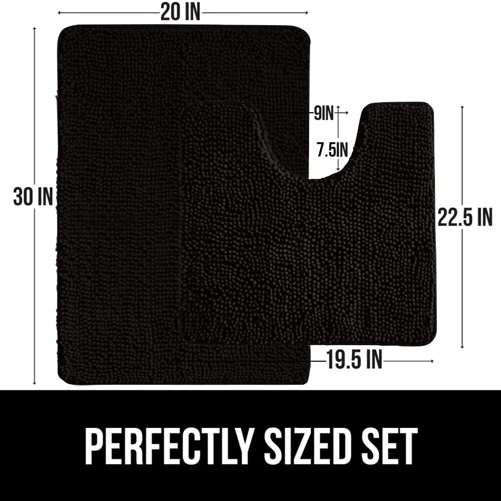 Area Rug, 22x19 in, Black