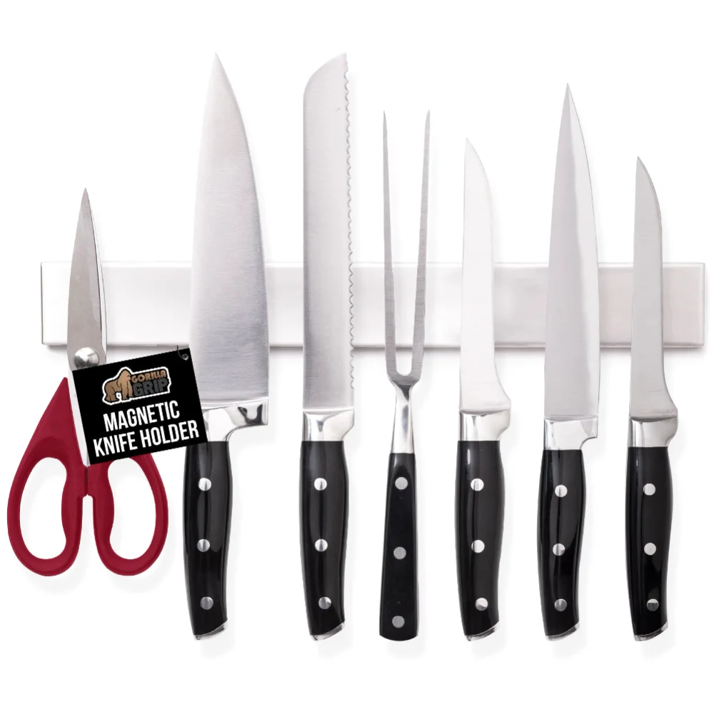 Stainless Steel Magnetic Knife Holder, Silver