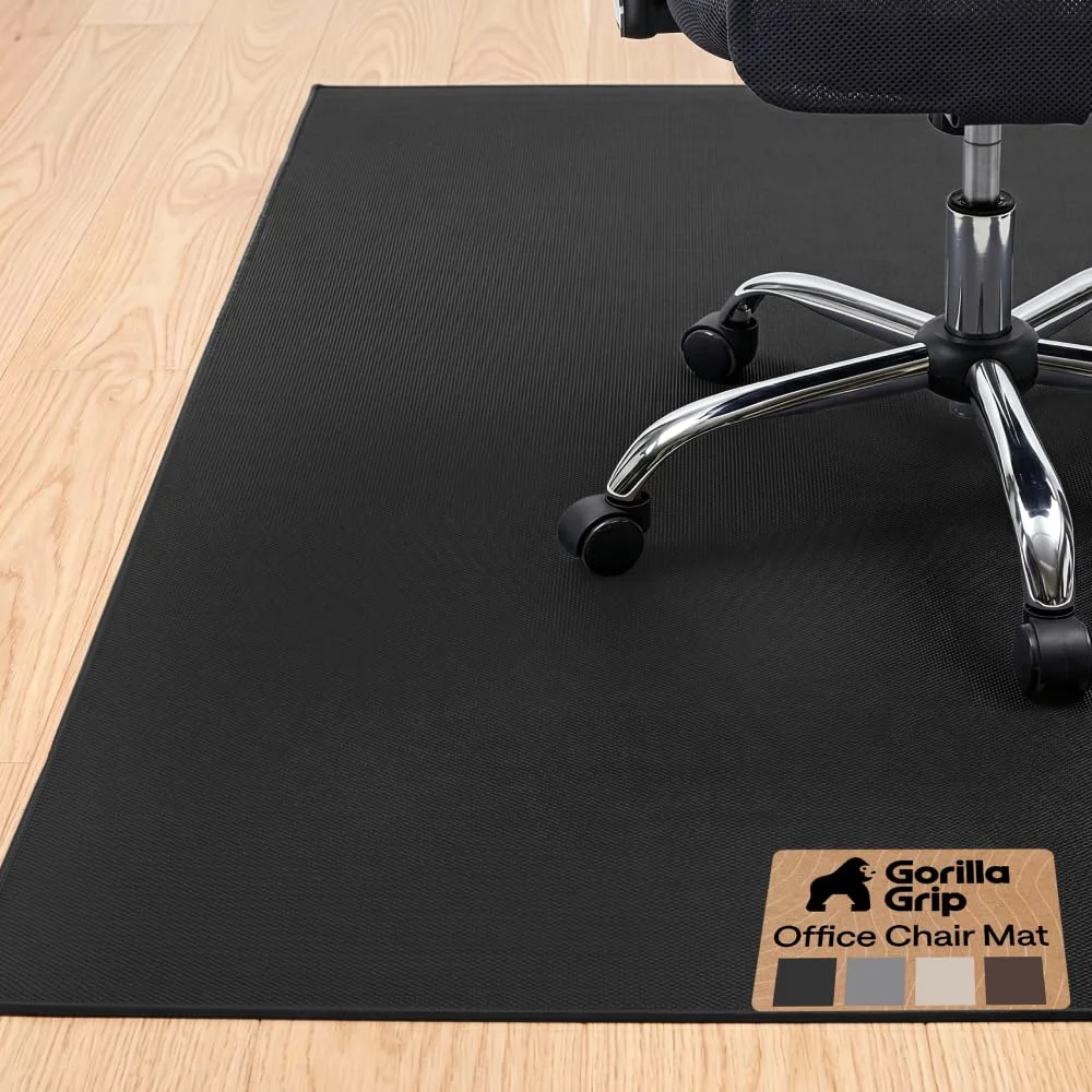 Office Chair Mat, 45x28 in, Black
