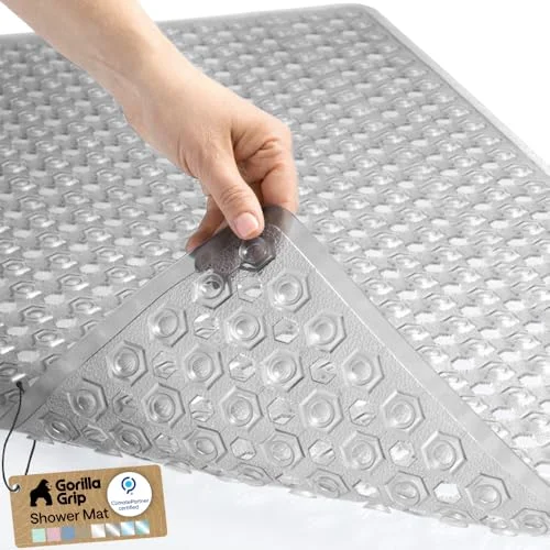 Bath Tub Shower Mat, 35x16 in, Gray