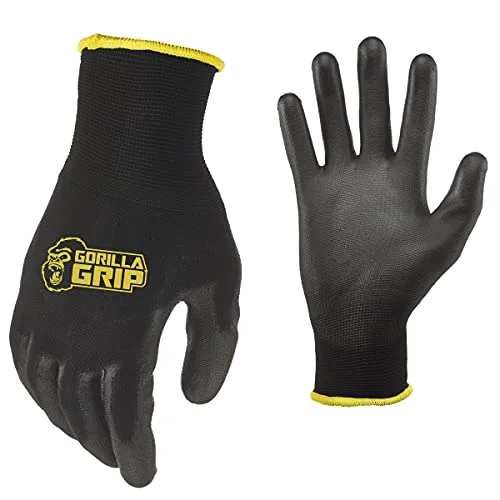 Work Gloves, 1 pairs, Medium, Black