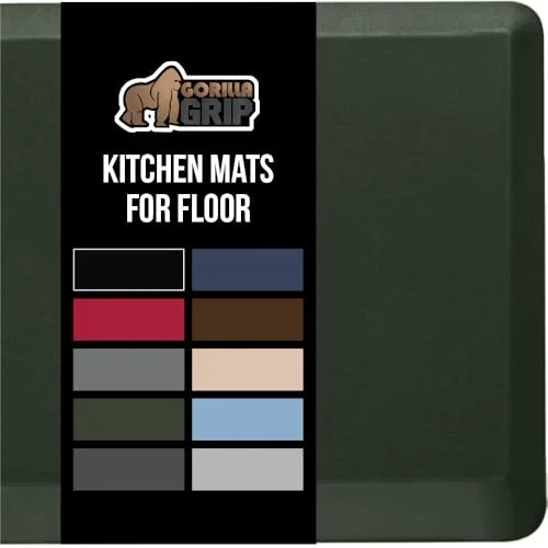Cushioned Antifatigue Kitchen Mat, 20x32 in, Green