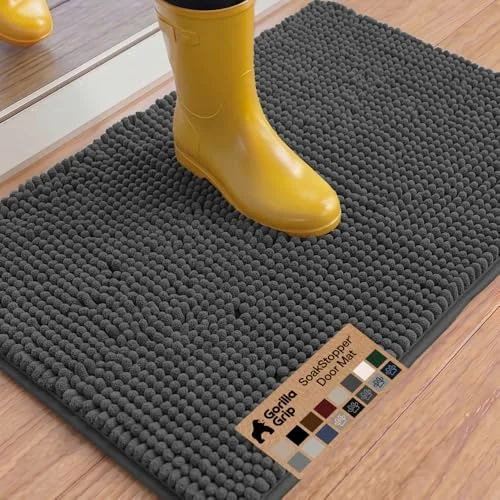 Soakstopper Dog Door Mat, 36x24 in, Charcoal