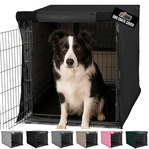 Dog Crate Cover, 36x23 in, Black