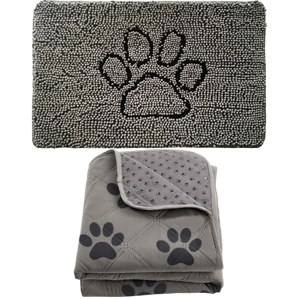 Bath Rug Shag and Pet, 48x30 in, Grey