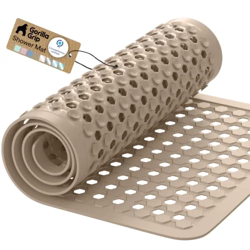 Bath Tub Shower Mat, 35x16 in, Beige