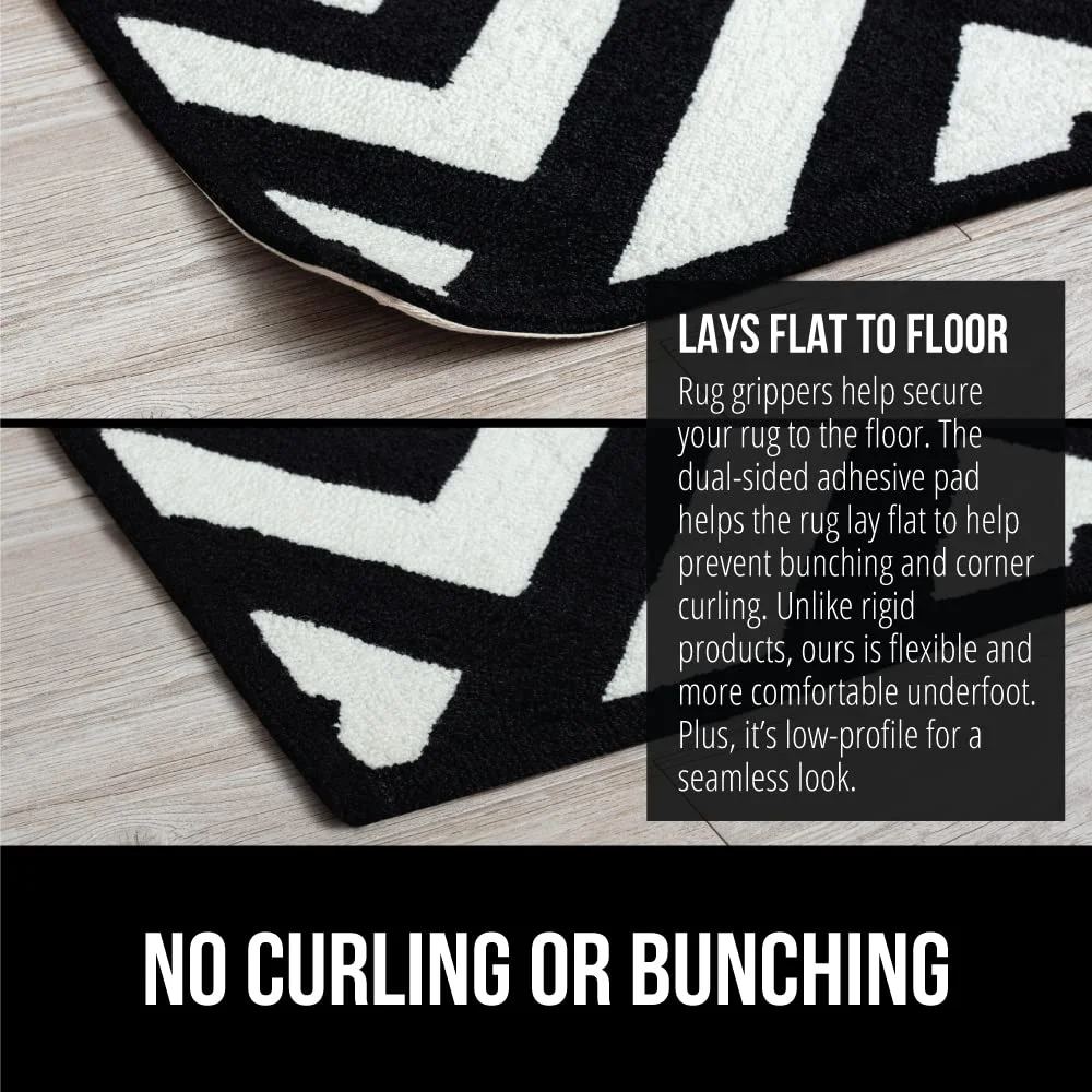 Antifatigue Mat and Rug Gripper, 39x20 in, Black