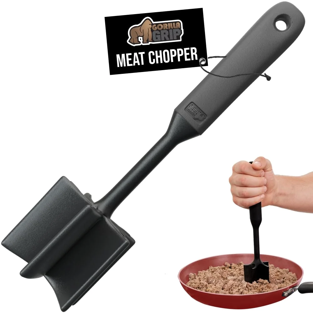 Patented Heat Resistant Meat Chopper, Black