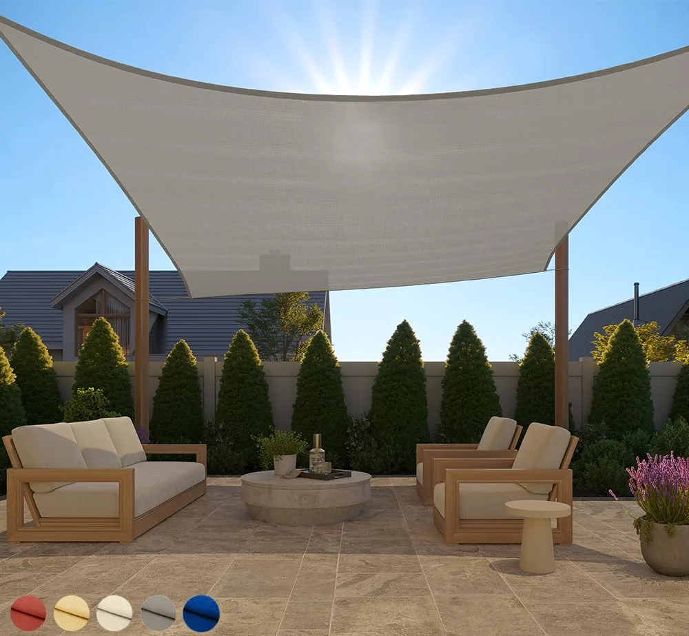 Heavy Duty Sun Shade Sail, 12x12 ft, Graphite