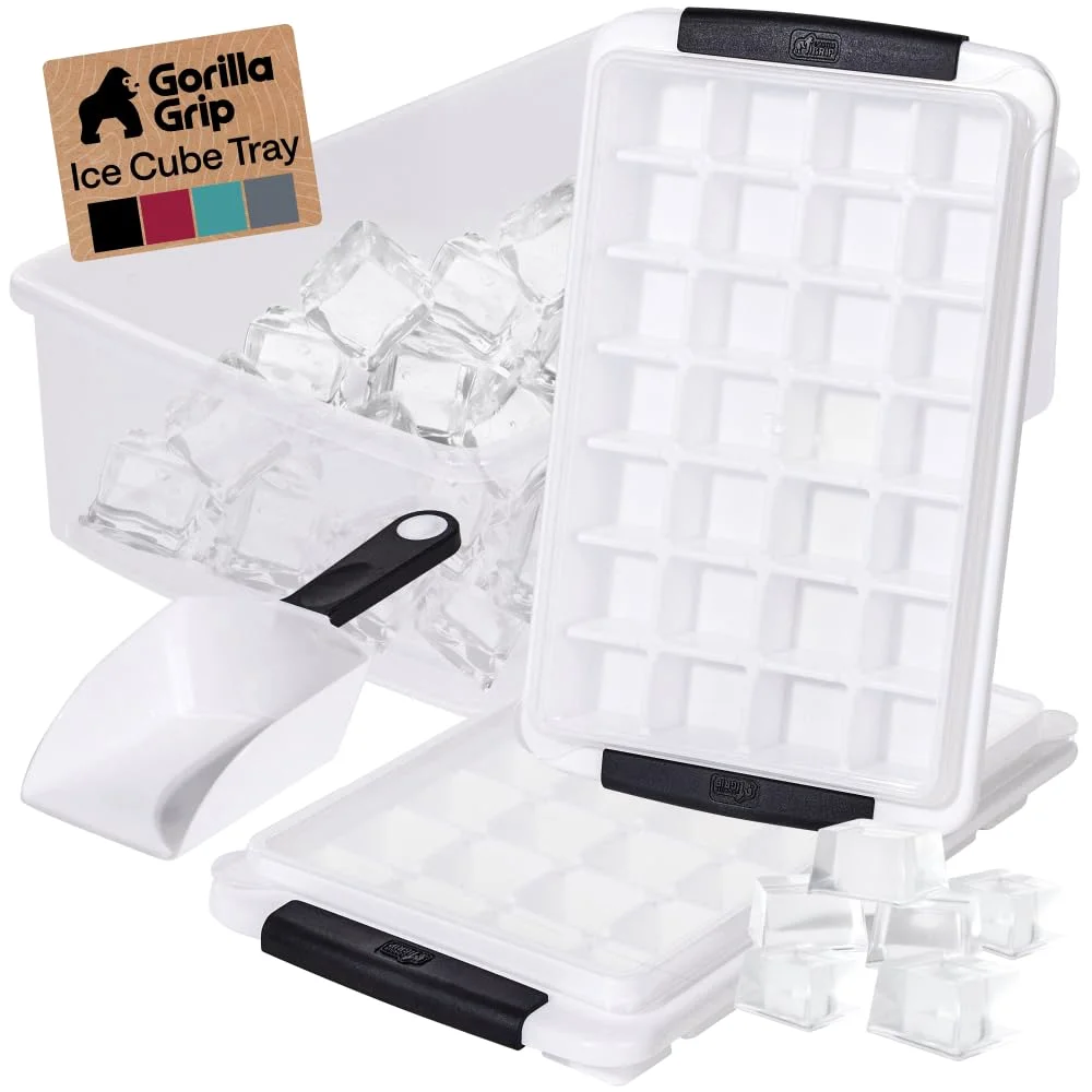 Space Saving Ice Cube Tray, Large, Black